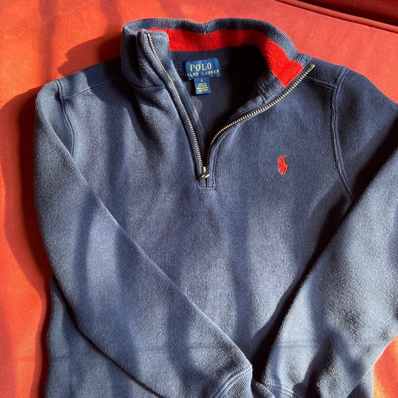 Navy boys POLO 1/4 zip - Picture 4 of 4